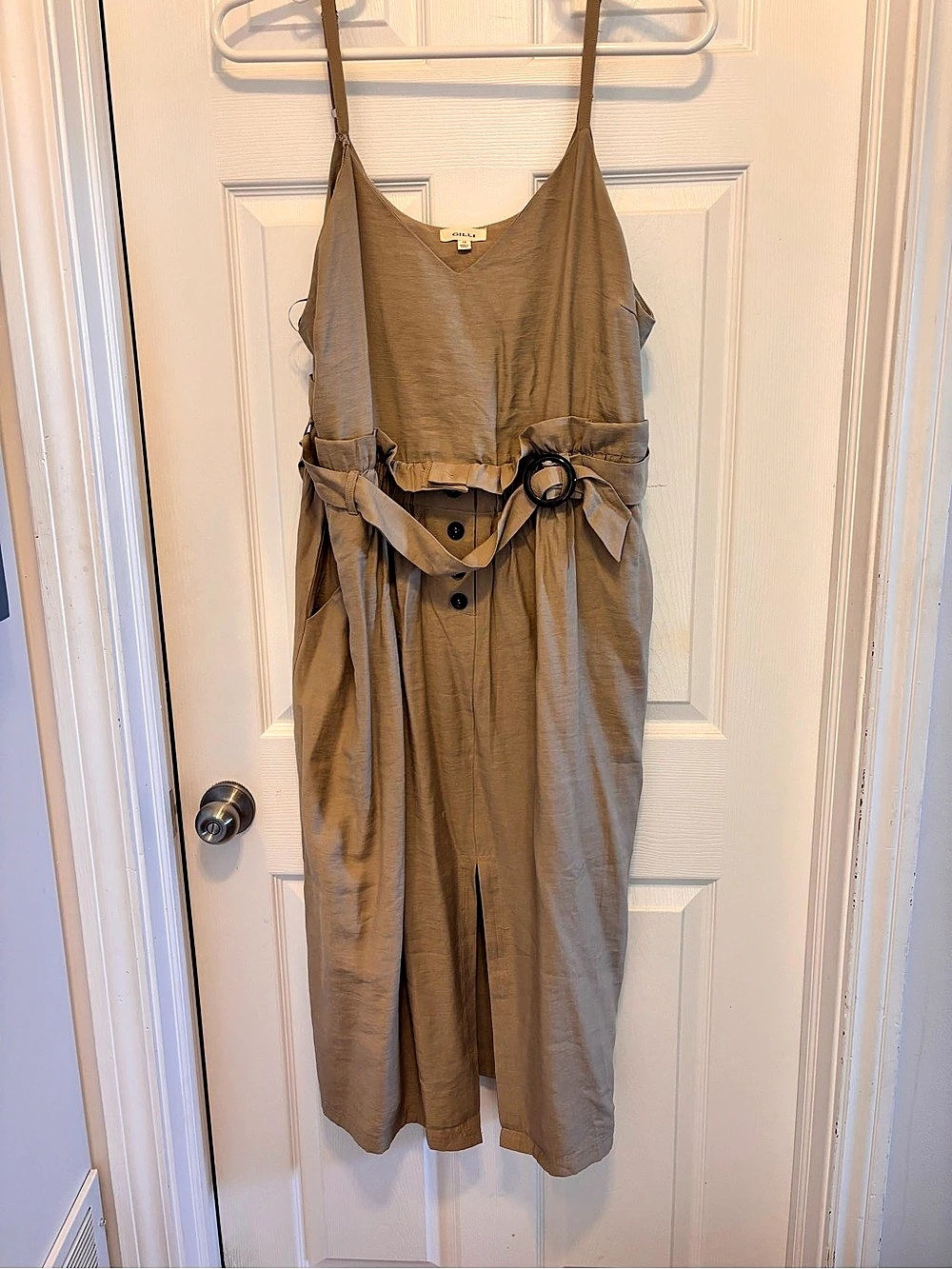 GILI Wide Leg Jumpsuit Brown Size 1X Like New